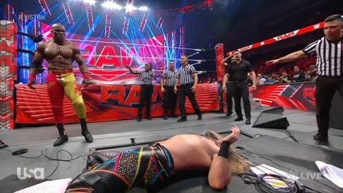 Bobby Lashley y Seth Rollins en WWE RAW 7 de noviembre 2022