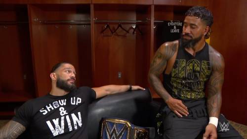 Roman Reigns y Jey Uso en el episodio de SmackDown del 4 de septiembre de 2020