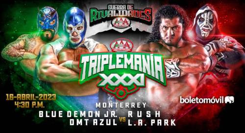 DMT Azul y Blue Demon Jr vs Rush y LA Park