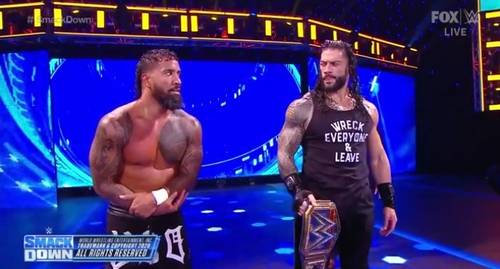 Jey Uso y Roman Reigns - SmackDown 11 de septiembre 2020
