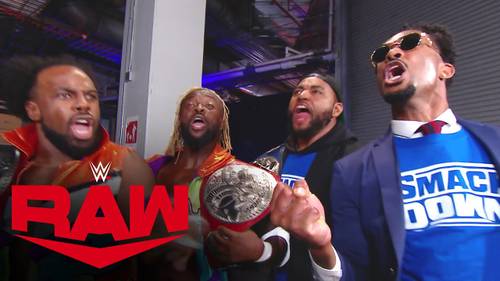 The New Day y The Street Profits en el episodio de Raw del 12 de octubre de 2020 - WWE