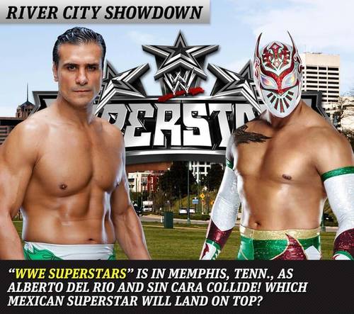 Sin Cara vs Alberto Del Rio en WWE Superstars