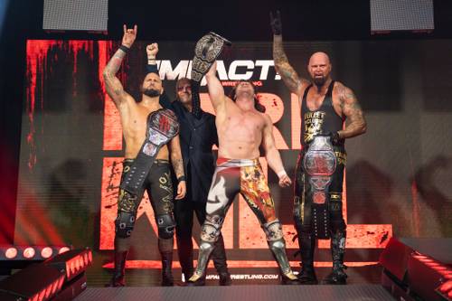 Karl Anderson, Don Callis, Kenny Omega y Luke Gallows en el PPV Impact Wrestling Hard To Kill 2021 (16/01/2021) / Twitter.com/IMPACTWRESTLING