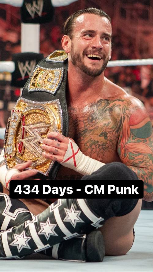WWE reconoce a CM Punk y sus 434 días como Campeón WWE / Instagram.com/WWE