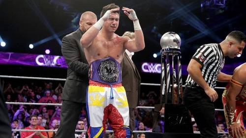 TJ Perkins se convierte en el primer WWE Cruiserweight Classic al vencer a Gran Metalik en la FInal del torneo WWE Cruiserweight Classic (14/09/2016) / WWE©