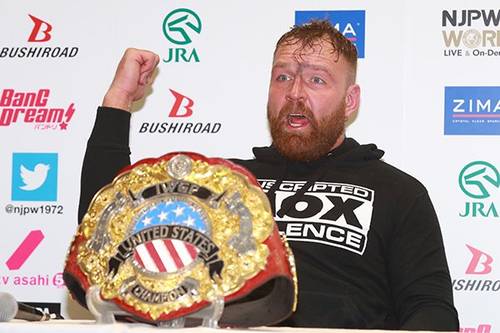 Jon Moxley tras vencer a Lance Archer y recuperar el Campeonato de Estados Unidos IWGP en Wrestle Kingdom 14 - NJPW