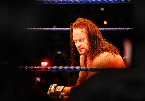 entre bastidores durante Royal Rumble 2020 The Undertaker enojado con WWE