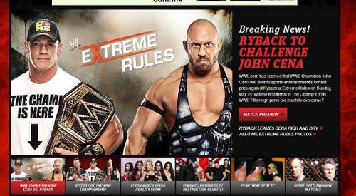 John Cena vs Ryback en Extreme Rules por el campeonato de la WWE|wwe.com