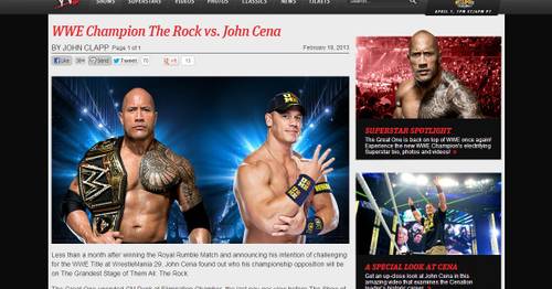 The Rock vs John Cena / WWE.com