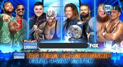 Angelo Dawkins & Montez Ford vs Chad Gable & Otis vs Dolph Ziggler & Robert Roode vs Dominik Mysterio & Rey Mysterio