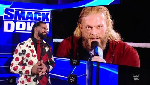 Edge y Seth Rollins en SmackDown