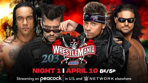 Damian Priest y Bad Bunny vs The Miz y John Morrison en WWE WrestleMania 37 (10/04/2021) / WWE