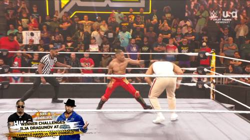 Carmelo Hayes vs Tony D Angelo en WWE NXT 5 de marzo 2024