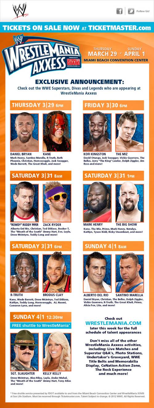 WWE WrestleMania 28 Axxess