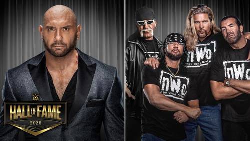 Batista cuando fue nominado al Salón de la Fama WWE en el 2020