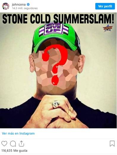 Publicación en Instagram de John Cena del 21 de agosto de 2020