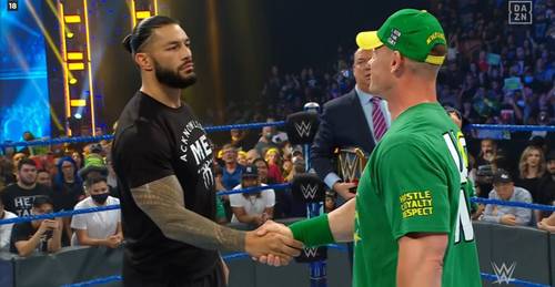 Roman Reigns y John Cena - WWE SmackDown 20 de agosto 2021