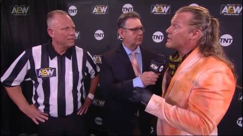 Mike Chioda y Chris Jericho en AEW Dynamite (12/08/2020) / AEW