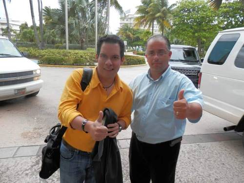 Lic. Dorian Roldán, dirigente de AAA Evolución y accionista de Triple A, en Puerto Rico / 20 de abril de 2013 / Photo by WWL Mundial en Facebook