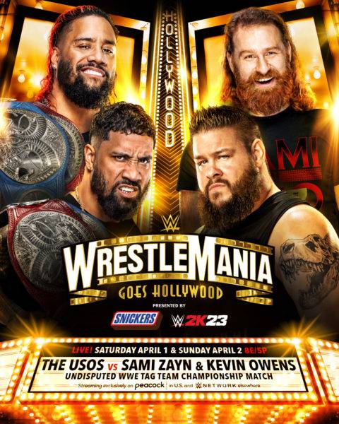 The Usos vs Sami Zayn y Kevin Owens WrestleMania 39 WWE