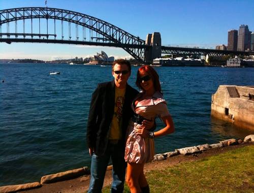 Jeremy Borash y Christy Hemme en Sidney, Australia / twitter.com/JeremyBorash
