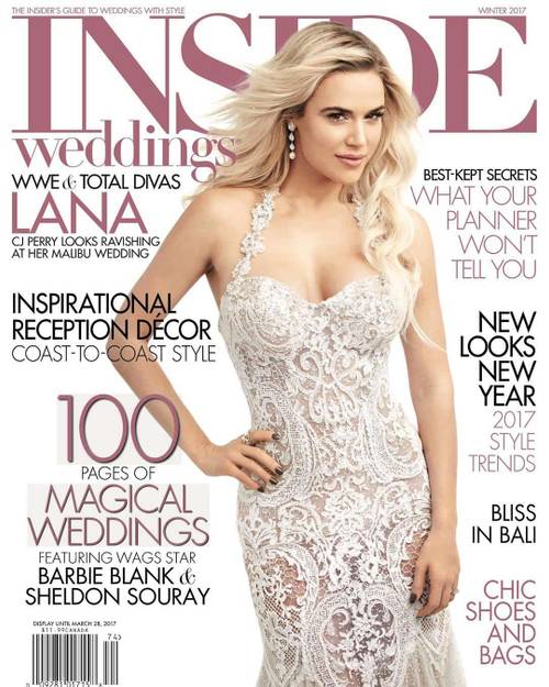 Lana (C.J. Perry) en la portada de la revista &quote;Inside Weddings&quote; / Instagram.com/thelanawwe
