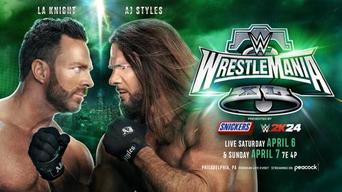 AJ Styles vs. LA Knight en WrestleMania