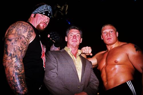 The Undertaker Vince McMahon y Brock Lesnar