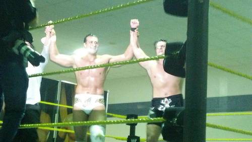 Ricardo Rodríguez, Alberto del Río y Memo Montenegro en NXT Wrestling (26/10/12) / Photo by: Niko Rock Solis