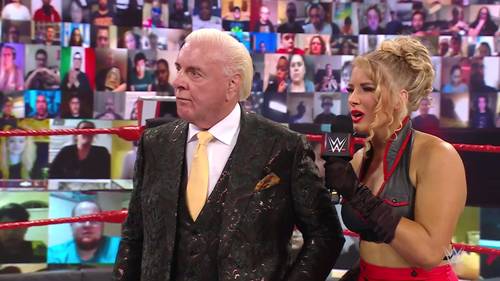 ric flair y lacey evans raw 8 de febrero 2021