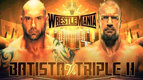 Batista vs. Triple H en WWE WrestleMania 35 (07/04/2019) / Twitter.com/WWE