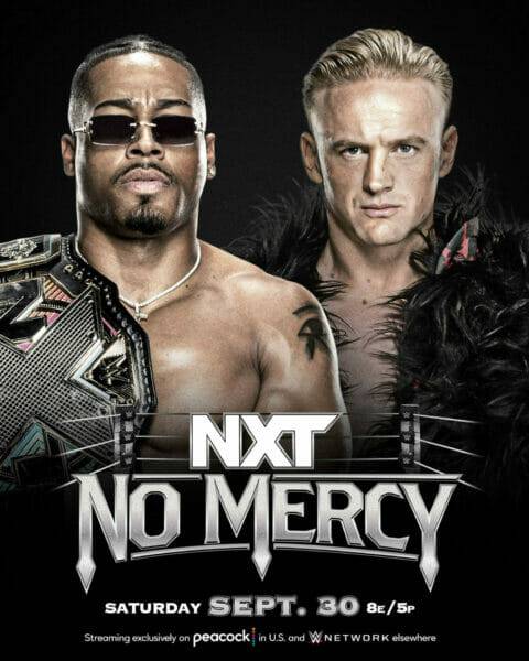 El cartel de NXT No Mercy con cuatro luchas confirmadas.