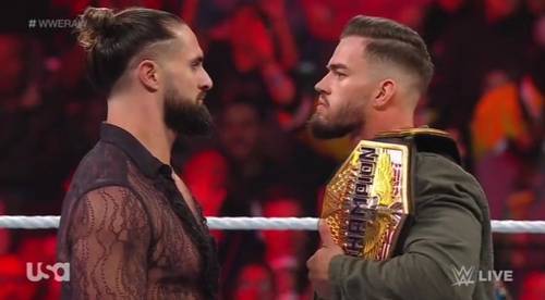 Seth Rollins y Austin Theory en WWE RAW 28 de noviembre 2022