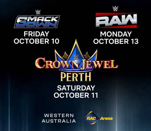 WWE SmackDown, WWE Crown Jewel 2025 Perth y WWE Raw, en octubre de 2025, desde la RAC Arena en Perth, Australia - WWE