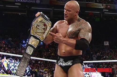 The Rock se convierte en el NUEVO Campeón de la WWE (27/1/13)