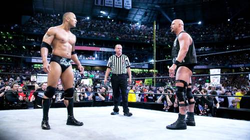 The Rock y Stone Cold Steve Austin en WWE WrestleMania 19 (2003) / WWE