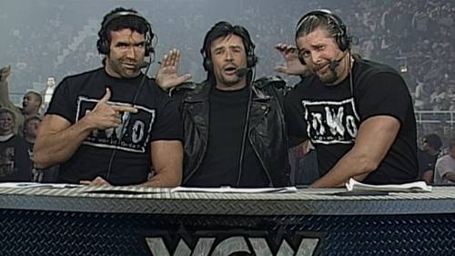 Scott Hall, Eric Bischoff y Kevin Nash en WCW - WWE