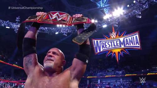 Goldberg es el NUEVO WWE Universal Champion tras derrotar a Kevin Owens en 15 segundos en el PPV WWE Fastlane 2017 tras intervención de Chris Jericho (05/03/2017) / Twitter.com/WWE