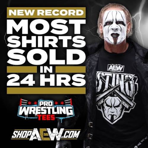 Sting y su camiseta, la más vendida en 24 horas en Pro Wrestling Tees - Instagram