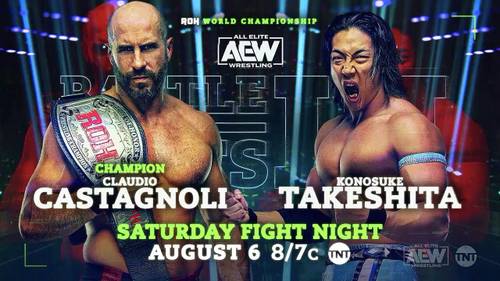 Claudio Castagnoli vs. Konosuke Takeshita por el Campeonato Mundial ROH en AEW Battle of the Belts III (05/08/2022) / AEW