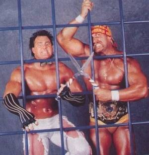Hulk Hogan y Brutus Beefcake en los años 80s