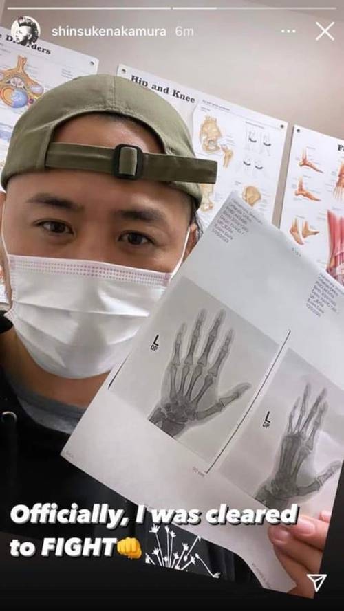 Shinsuke Nakamura supera una lesión en la mano y obtiene el alta médica (28/01/2022) / Instagram.com/shinsukenakamura
