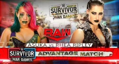 Asuka vs Rhea Ripley para Raw 21 11 2022
