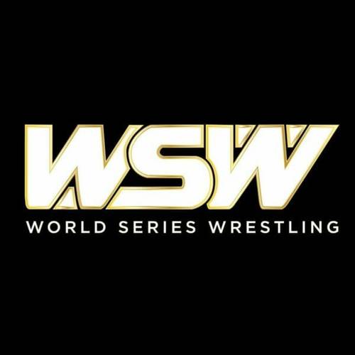 Superluchas - Logotipo de World Series Wrestling sobre fondo negro, Full Throttle.