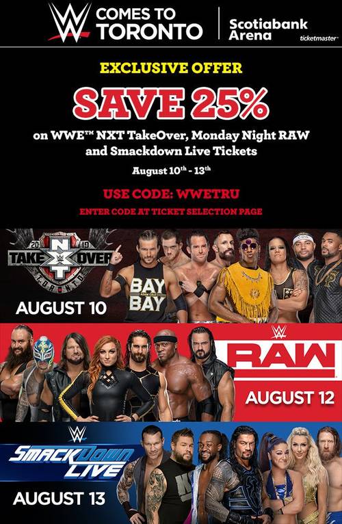 25% de descuento en boletos de WWE