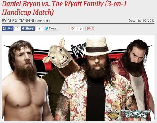 Daniel Bryan vs The Wyatt Family en TLC - wwe.com