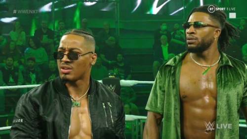 Carmelo Hayes y Trick Williams en WWE NXT 7 de febrero 2023