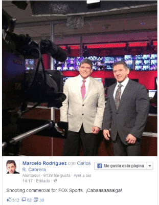 Los comentaristas en Español graban un comercial para Fox Sports Latinoamérica