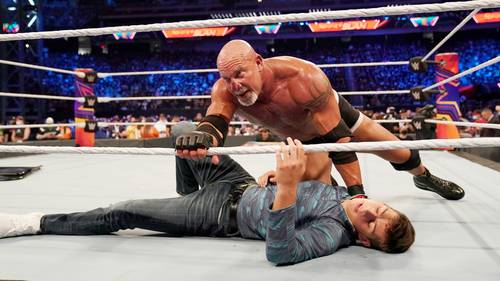 Goldberg y su hijo Gage en SummerSlam 2021 - WWE