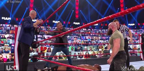 The Hurt Business vs. Adam Pearce y Braun Strowman - WWE Raw 1 de marzo 2021